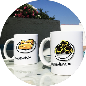 Mugs from Portugal, Lisboa Mugs, Canecas Pastéis de Nata